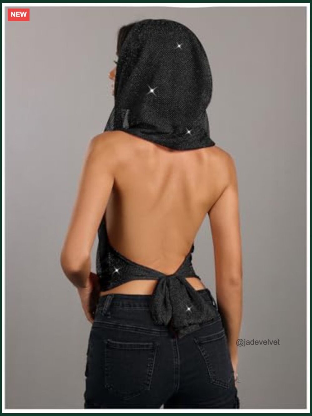 Sexy Backless Hoodie Halter Tank Top Crop Going Out Concert Festival Streetwear - Picture 2 of 5